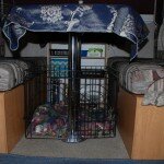 under-dinette-dog-crate-and-bookshelves